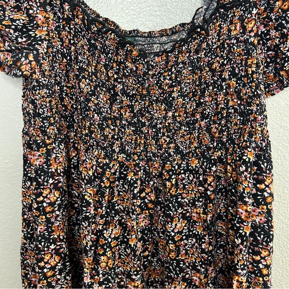 Black Floral Midi Dress - Picture 2 of 3